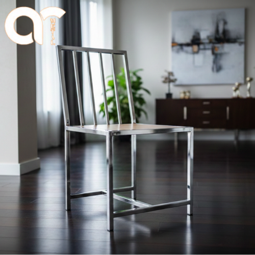 Stainless Steel Slotted Back Chair